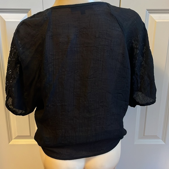 Heart Soul Black Blouse Shirt Size Women's Large - Picture 4 of 9